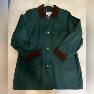 Vintage Women's Oversized Chore Coat/Country Jacket - Dark Green